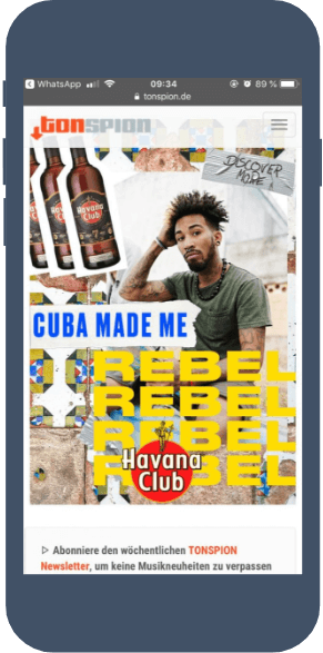 Online-Kampagne für Havana Club